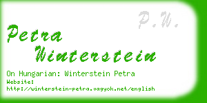 petra winterstein business card